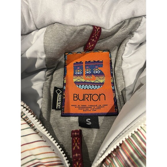 Burton Gore-Tex women's S full zip snowboard hooded striped jacket - Picture 7 of 12